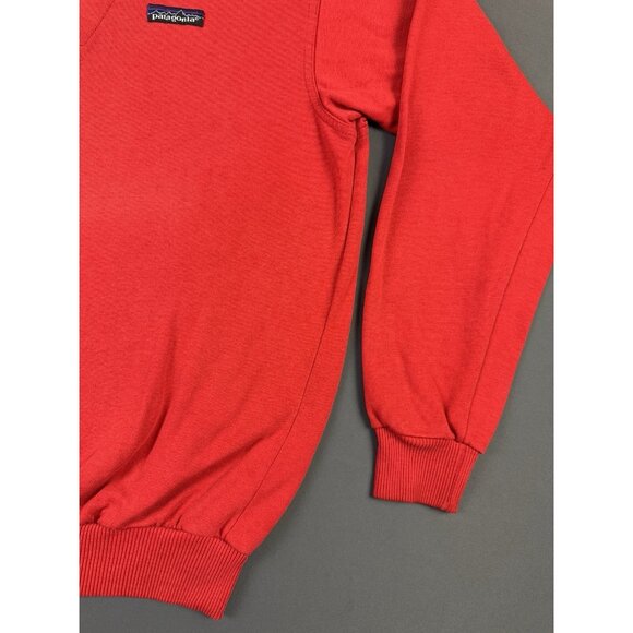 Rare Vintage 80s Patagonia Snap Button Blank Red Sweater Long Sleeve Outdoor - Picture 8 of 13
